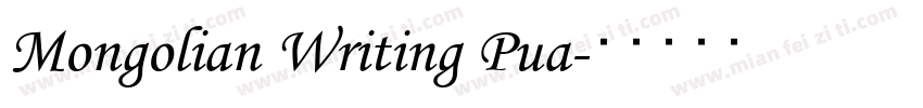 Mongolian Writing Pua字体转换